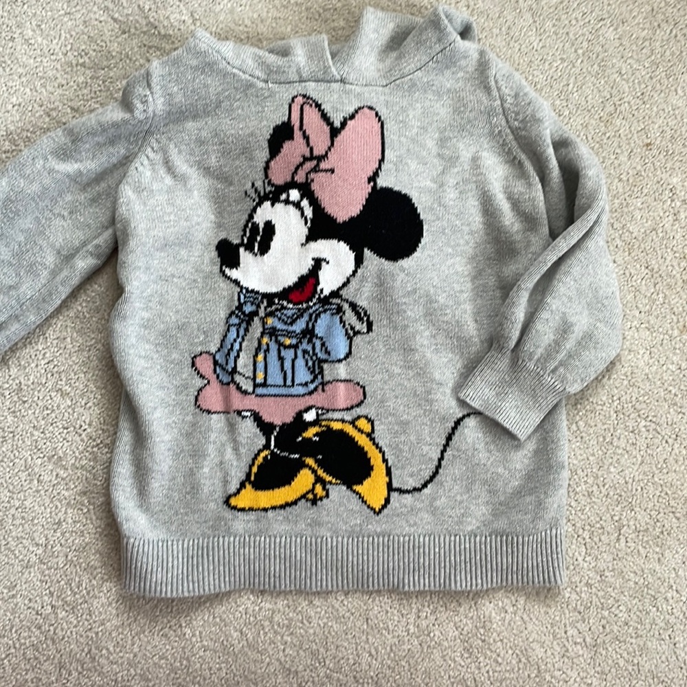 Minnie Mouse knit hoodie. Baby gap size 4t. Super soft and comfy!